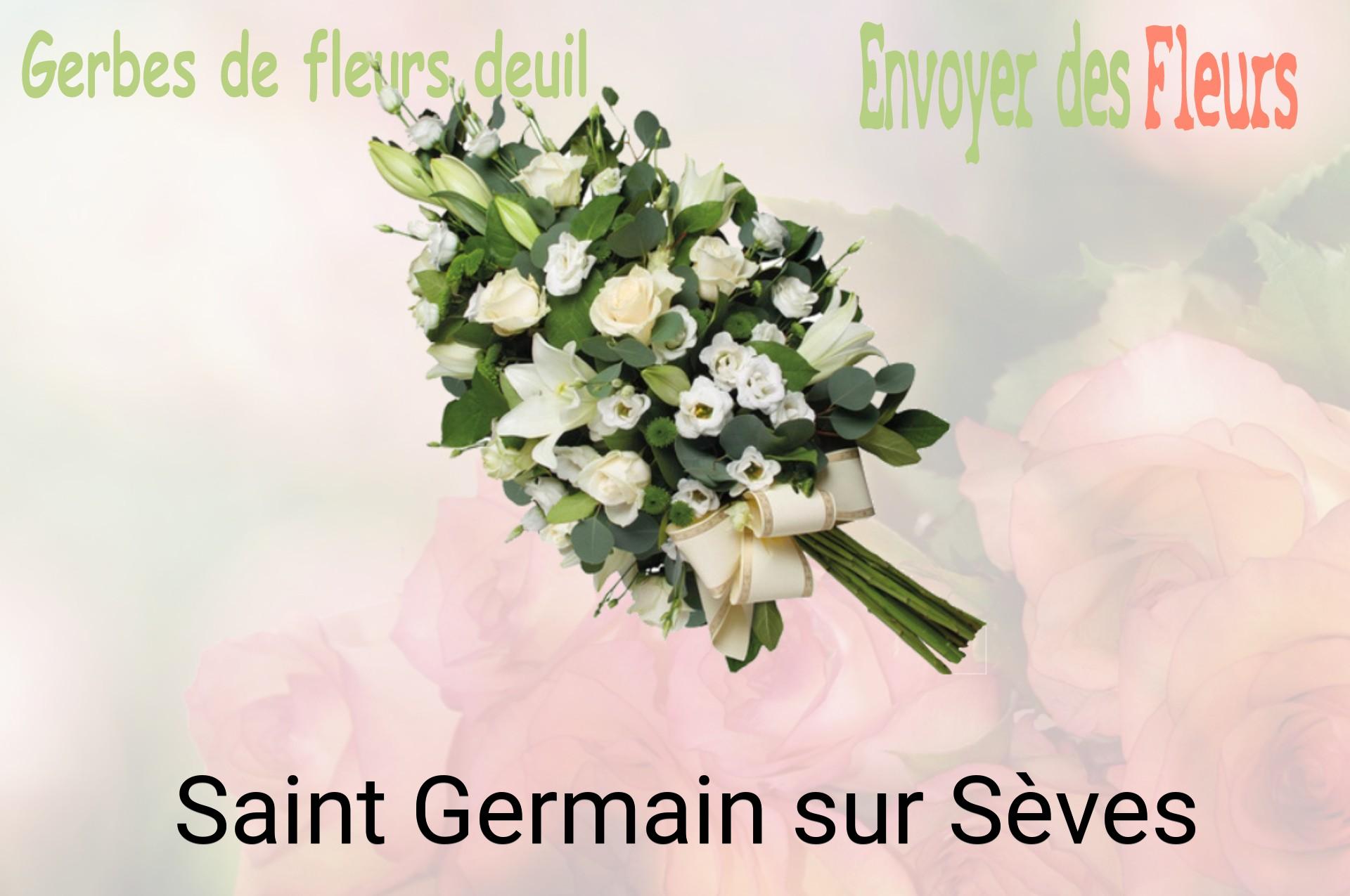 Gerbe de fleurs de deuil livrée à Saint-Germain-sur-Sèves